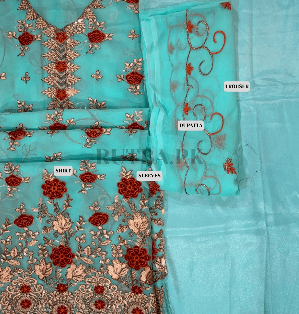 Chiffon Embroiderd 3 - Piece