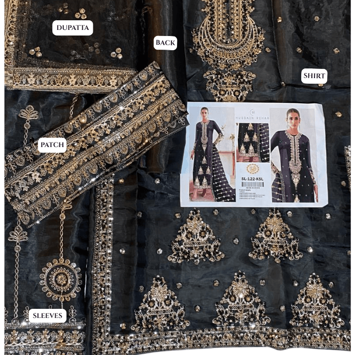 Hussan Rehar Sl122 Silk S Net Dupatta Hm (kal)